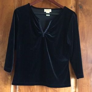 Talbots velvet top